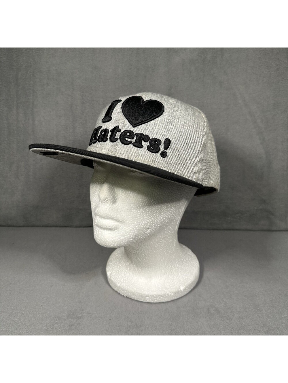 DGK Kayo I Love Haters Snapback Hat Cap Skateboard Gray Black